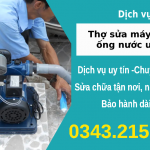 Thợ sửa máy bơm, ống nước uy tín Sài gòn